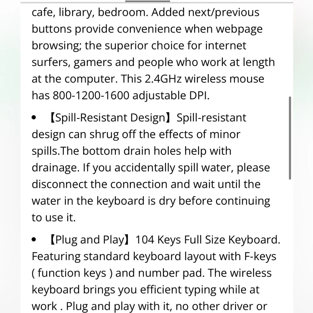 Wireless Black Keyboard and Mouse Combo